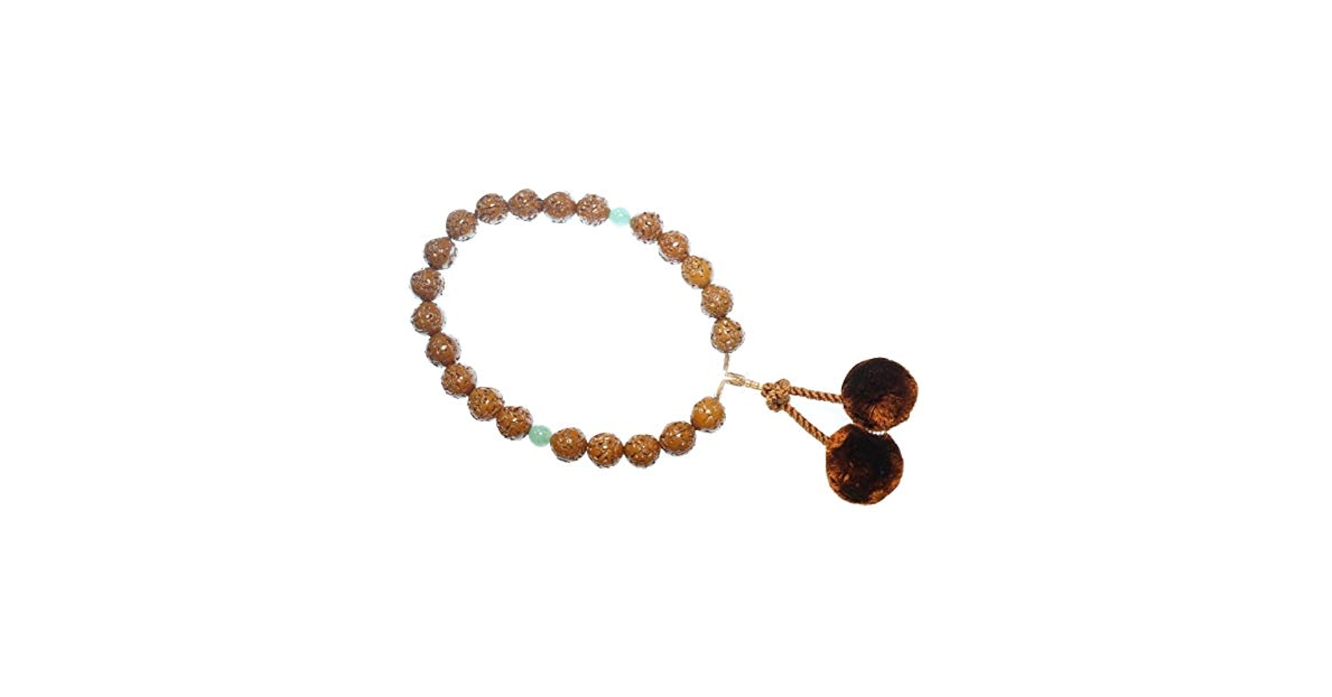 【Kazumar專用】文玩堂：金剛菩提の深い溝がある四瓣の爆肉タイプ Amazon｜男性用 数珠 念珠 梵天菊房 13mm 茶 光沢 金剛菩提樹